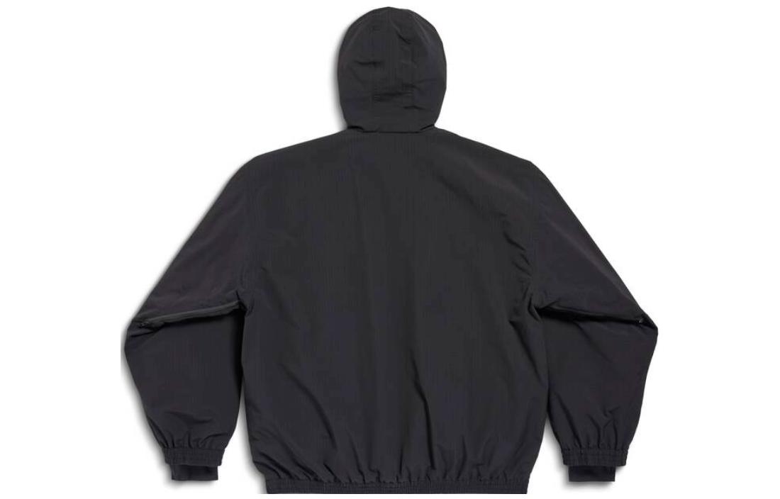 Balenciaga FW23 Logo Print Black Hoodie Regular Fit  Ski Jacket. 773988ТРО411000 圖 3