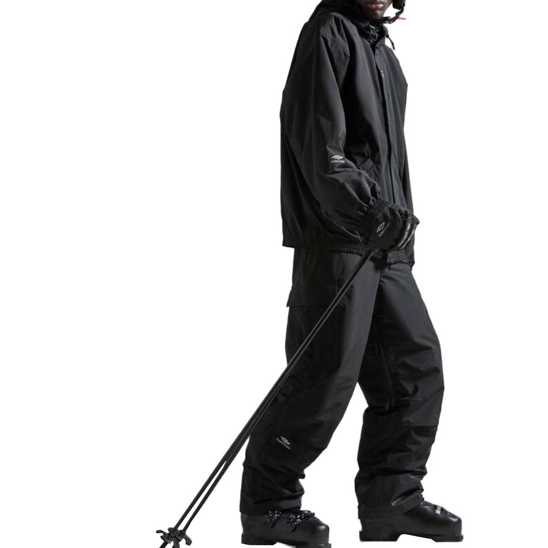 Balenciaga FW23 Logo Print Black Hoodie Regular Fit  Ski Jacket. 773988ТРО411000 圖 6