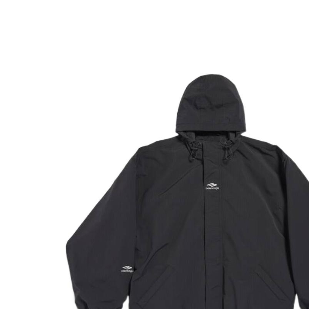 Balenciaga FW23 Logo Print Black Hoodie Regular Fit  Ski Jacket. 773988ТРО411000 圖 8