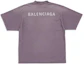 Lookbook Balenciaga FW23 Logo Print Crewneck T-Shirt Regular Fit Purple Gray 764235TPVK15500