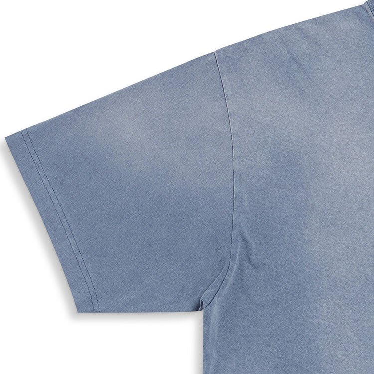 Purchase バレンシアガ FW23 ロゴプリント クルーネックTシャツ レギュラーフィット ブルー/ホワイト. 764235TPVK14313