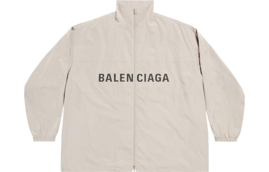 Balenciaga FW23 Logo Print High-Neck Long Sleeve Jacket  Loose Fit Off-White 725302TPO069501 圖 2