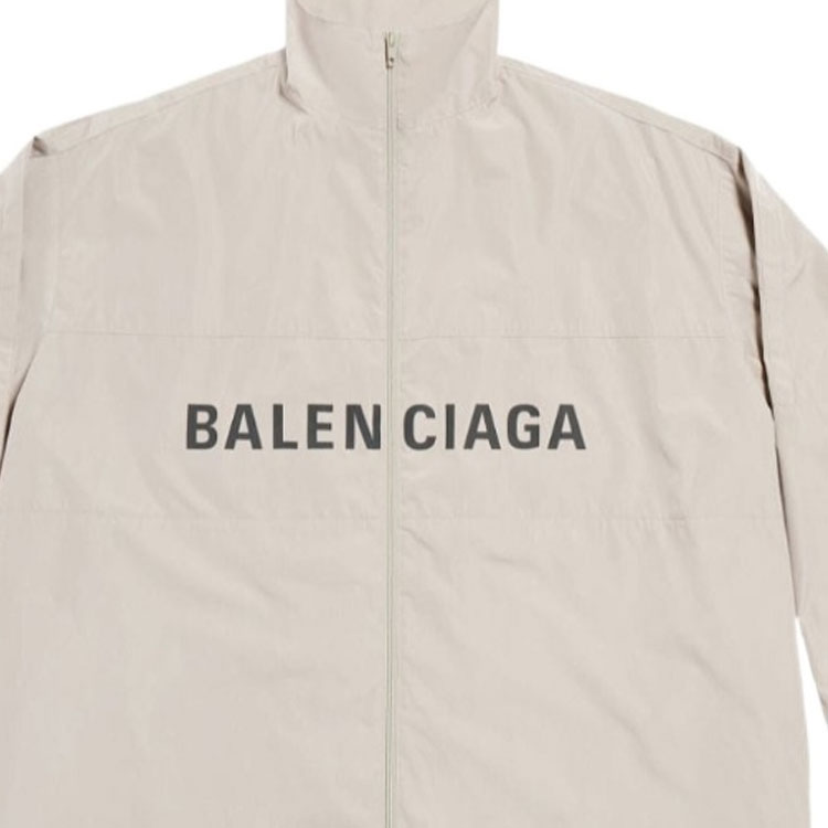 Balenciaga FW23 Logo Print High-Neck Long Sleeve Jacket  Loose Fit Off-White 725302TPO069501 圖 4