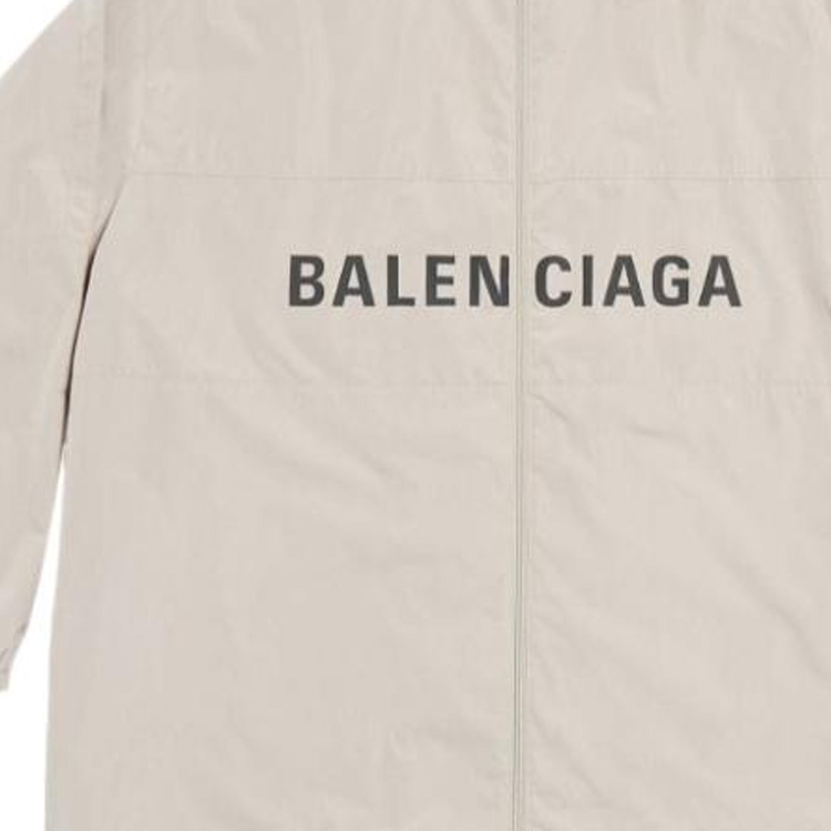 Balenciaga FW23 Logo Print High-Neck Long Sleeve Jacket  Loose Fit Off-White 725302TPO069501 圖 8