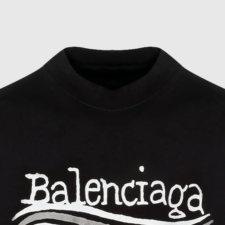 Balenciaga FW23 Logo Print Oversized Black T-Shirt Menswear. 641675TNVE71197 圖 5