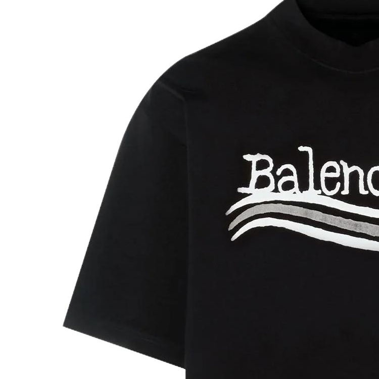 Balenciaga FW23 Logo Print Oversized Black T-Shirt Menswear. 641675TNVE71197 圖 7