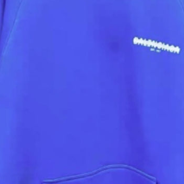 Balenciaga FW23 Logo Print Oversized Hoodie Blue  Long Sleeve Pullover. 697879TMVH24024 圖 8