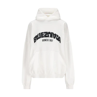Balenciaga FW23 Logo Print Oversized Hoodie Unisex White 761458TPVG19040