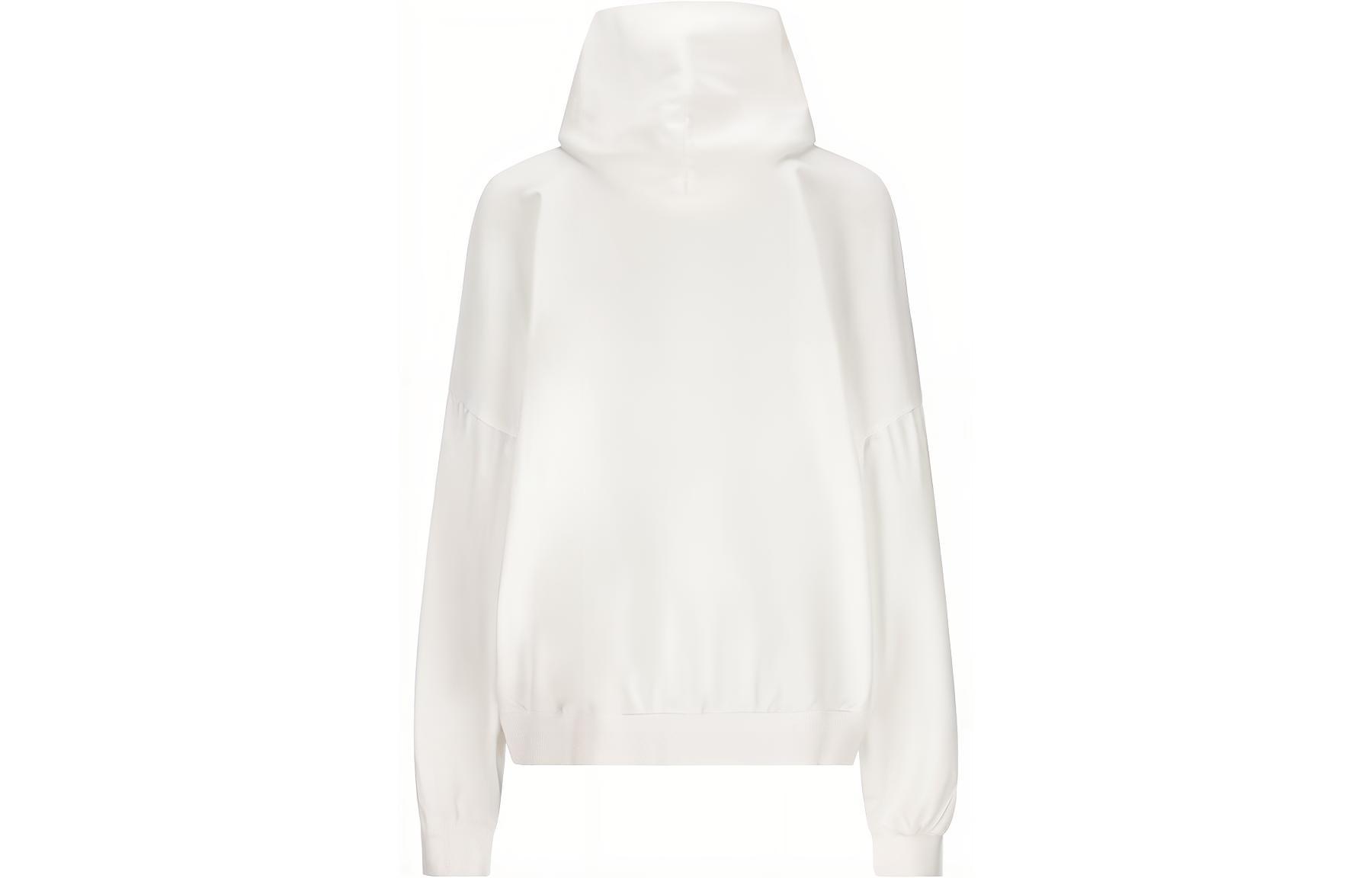 Lookbook 巴黎世家FW23logo印花宽松连帽衫男女同款白色 761458TPVG19040