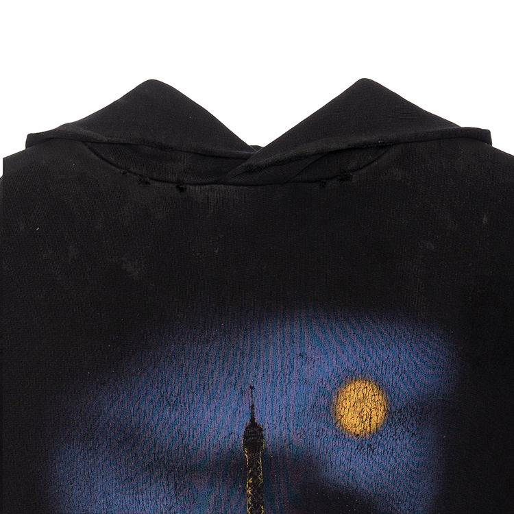 Details for 巴黎世家 FW23 男女同款黑色Logo印花宽松连帽衫 744462TOVE31055