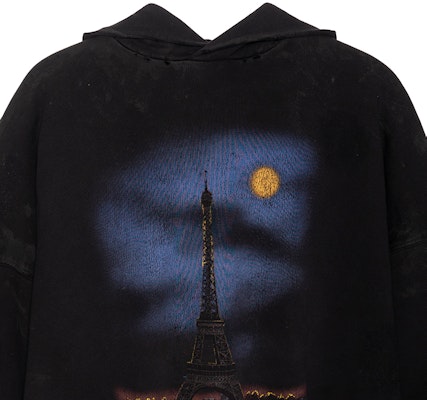 巴黎世家 FW23 男女同款黑色Logo印花宽松连帽衫 744462TOVE31055 Sizing 巴黎世家 FW23 男女同款黑色Logo印花宽松连帽衫 744462TOVE31055