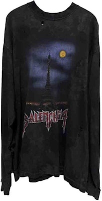 발렌시아가 FW23 로고 프린트 오버사이즈 롱슬리브 티셔츠 유니섹스 블랙. 744449TOVE41055 Order 발렌시아가 FW23 로고 프린트 오버사이즈 롱슬리브 티셔츠 유니섹스 블랙. 744449TOVE41055