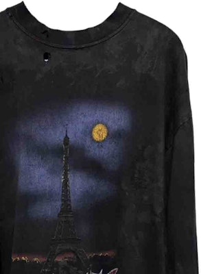 발렌시아가 FW23 로고 프린트 오버사이즈 롱슬리브 티셔츠 유니섹스 블랙. 744449TOVE41055 Cheap 발렌시아가 FW23 로고 프린트 오버사이즈 롱슬리브 티셔츠 유니섹스 블랙. 744449TOVE41055