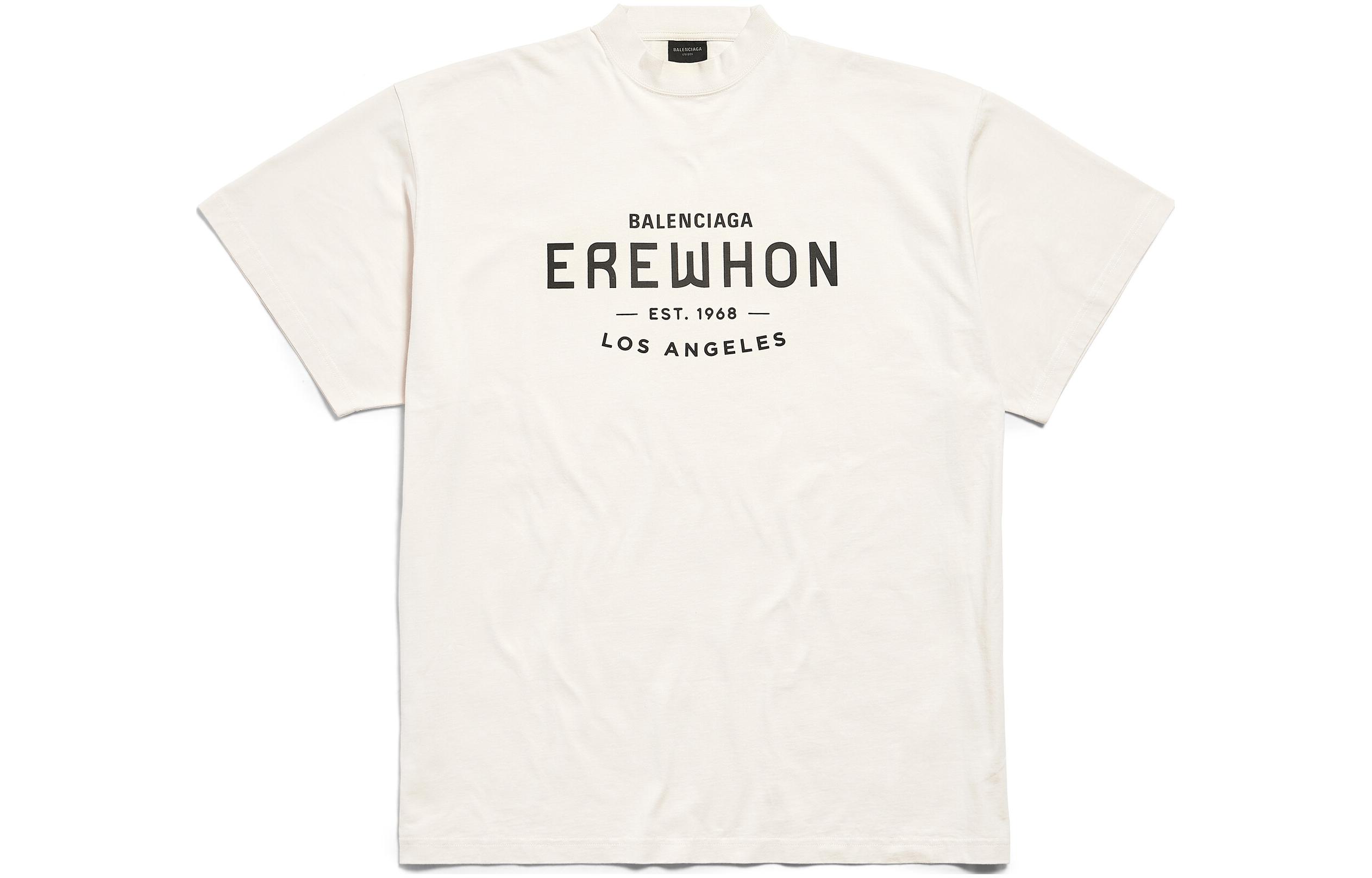 Order Balenciaga FW23 Logo Print Oversized Unisex Casual Crewneck T-Shirt. 787349TQVG31569