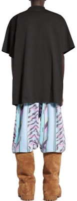 Balenciaga FW23 Logo Print Oversized Unisex Casual Crewneck T-Shirt. 787349TQVG31569 2