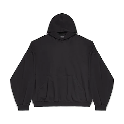 Balenciaga FW23 Logo Rhinestone Hoodie Unisex Oversized Fit Black. 761458TPVP51000