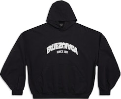 Balenciaga FW23 Oversized Black Logo Print Hoodie Unisex. 761458TPVG11070 Balenciaga FW23 Oversized Black Logo Print Hoodie Unisex. 761458TPVG11070