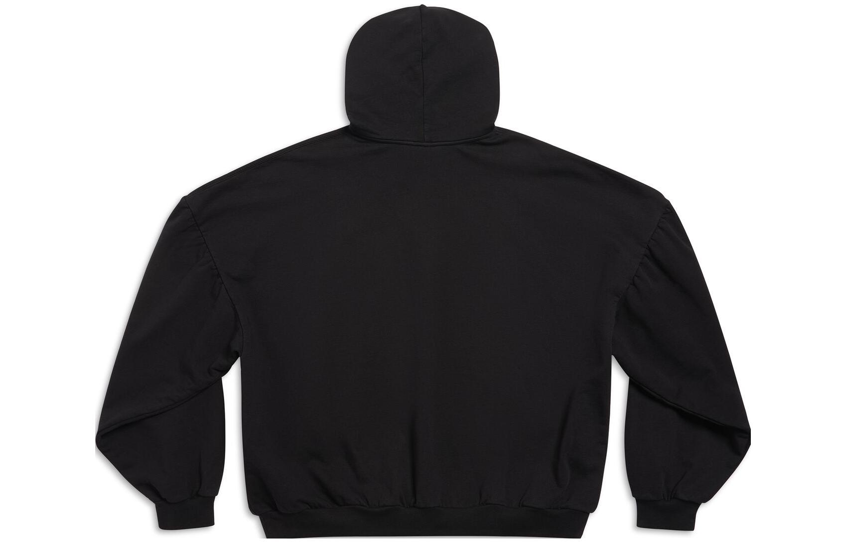 Lookbook Balenciaga FW23 Hoodie Unisex Oversized Hitam Logo Print. 761458TPVG11070