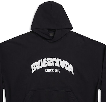 Balenciaga FW23 Hoodie Unisex Oversized Hitam Logo Print. 761458TPVG11070 Cheap Balenciaga FW23 Hoodie Unisex Oversized Hitam Logo Print. 761458TPVG11070