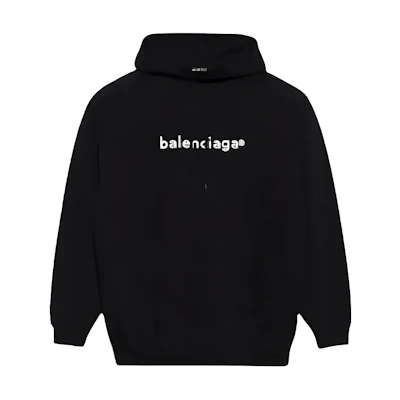 Balenciaga FW23 Oversized Logo Hoodie Black Pullover 578135TIV551070