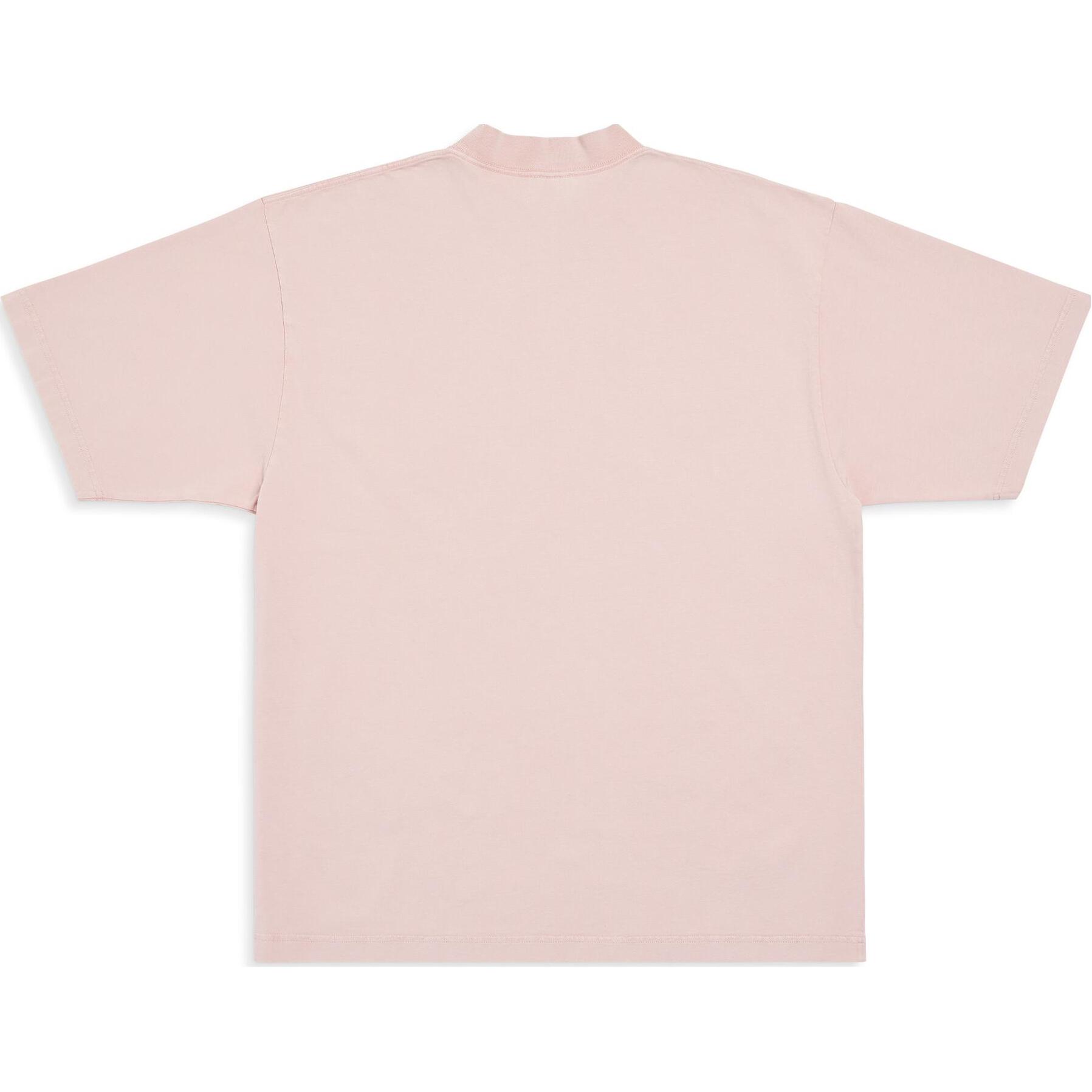 Lookbook 巴黎世家 FW23 粉色印花標誌中性圓領T恤 常規版型 764235TPVF95708