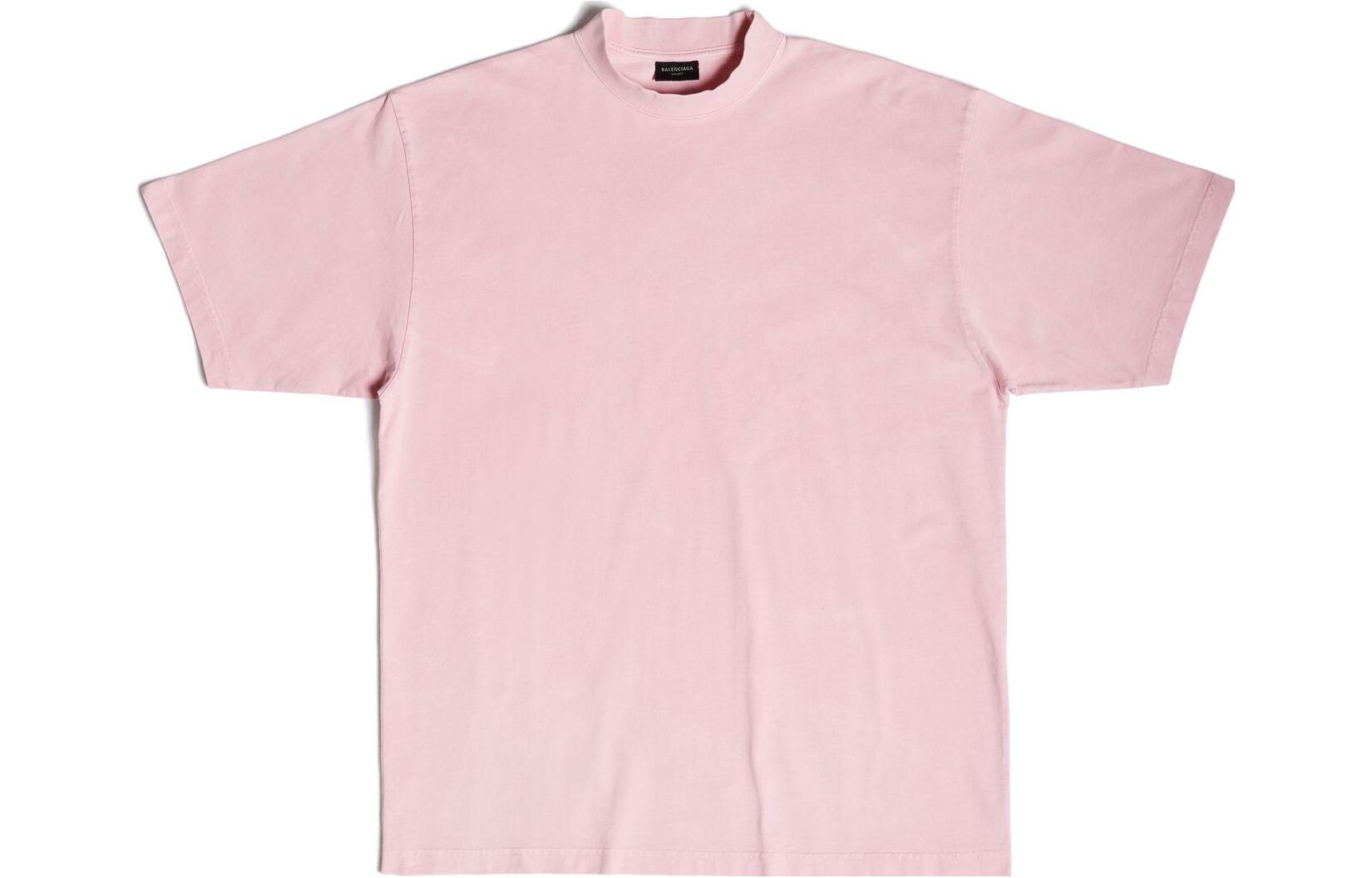 Balenciaga FW23 Pink Rhinestone Crewneck Short Sleeve T-Shirt Unisex Regular Fit 739784TOVU83167 圖 2