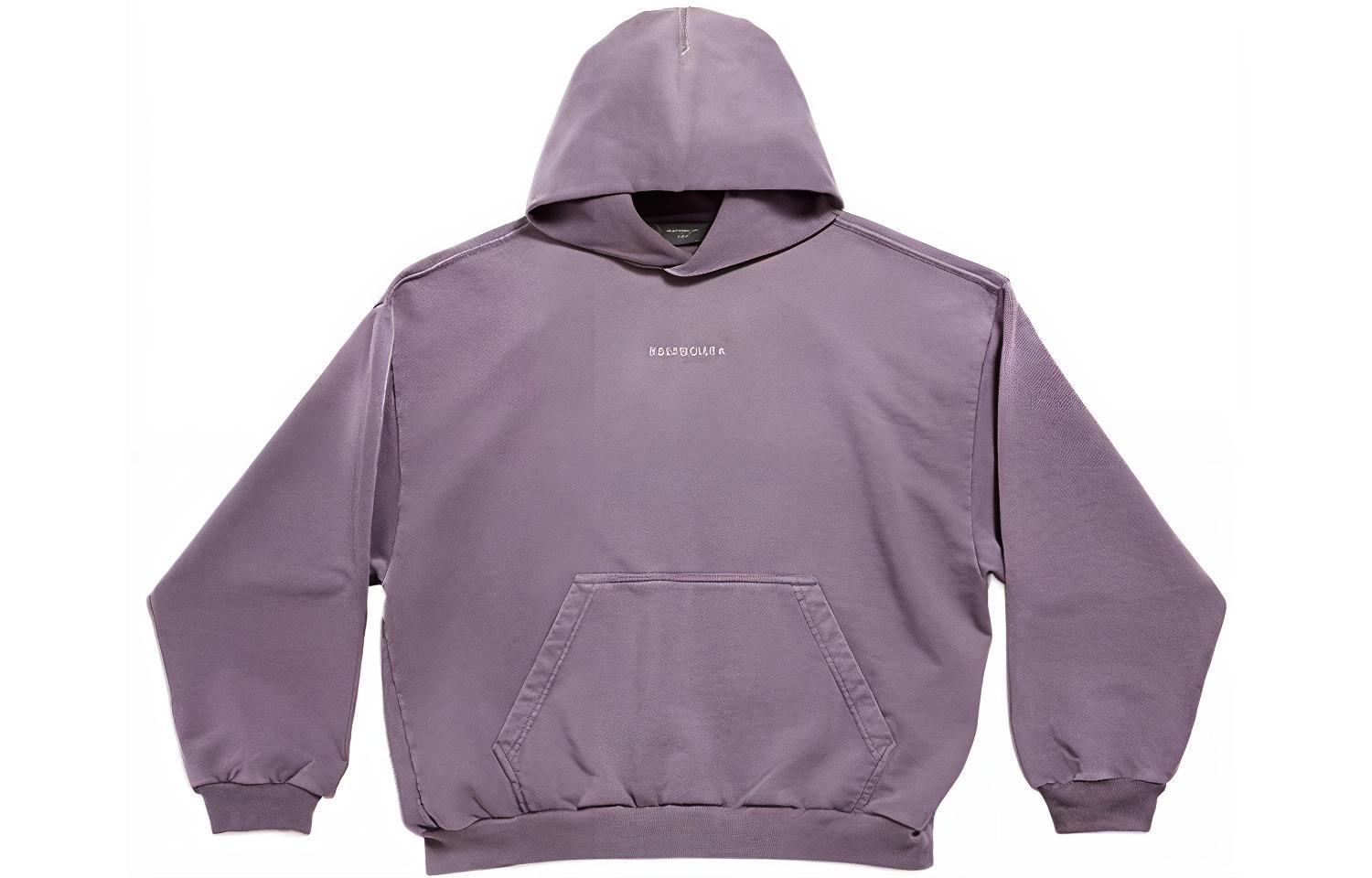 Order 巴黎世家FW23紫色水洗刺绣Logo连帽衫 常规版型 767877TPVK25500