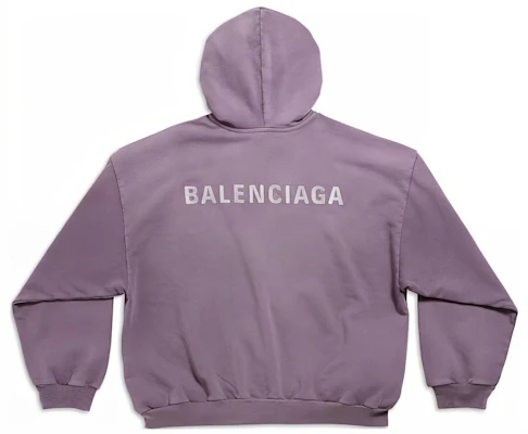 巴黎世家FW23紫色水洗刺绣Logo连帽衫 常规版型 767877TPVK25500 Lookbook 巴黎世家FW23紫色水洗刺绣Logo连帽衫 常规版型 767877TPVK25500