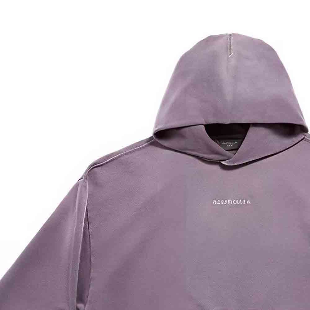 Details for 巴黎世家FW23紫色水洗刺绣Logo连帽衫 常规版型 767877TPVK25500