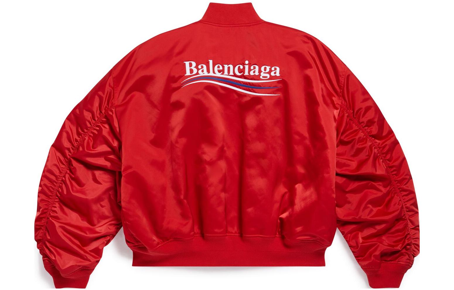 Balenciaga FW23 Red Loose-Fit Jacket with Logo Print 763434TYD316460