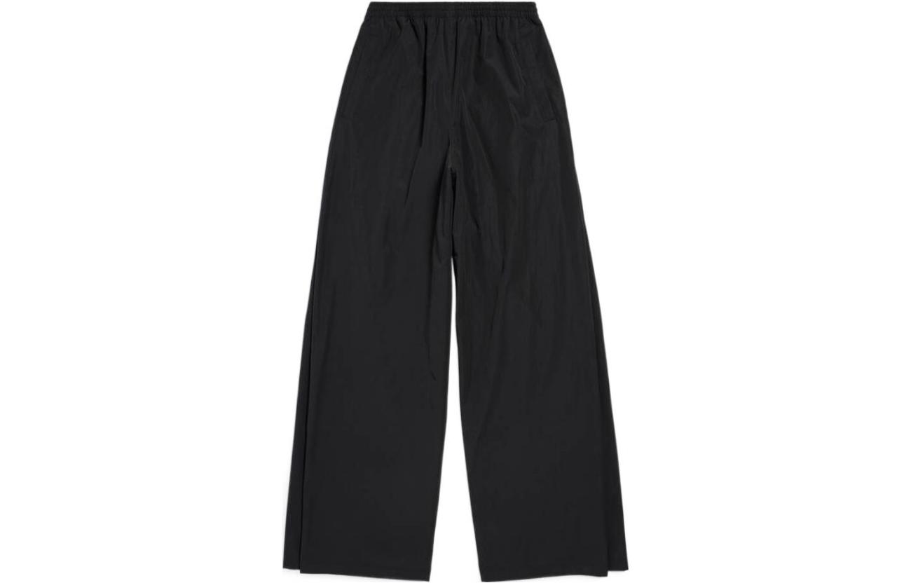 Order Balenciaga FW23 Celana Hitam Santai Unisex Wide-Leg Fit Kasual. 770502TNQ251000