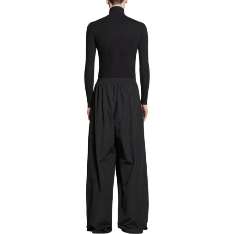 Purchase Balenciaga FW23 Celana Hitam Santai Unisex Wide-Leg Fit Kasual. 770502TNQ251000