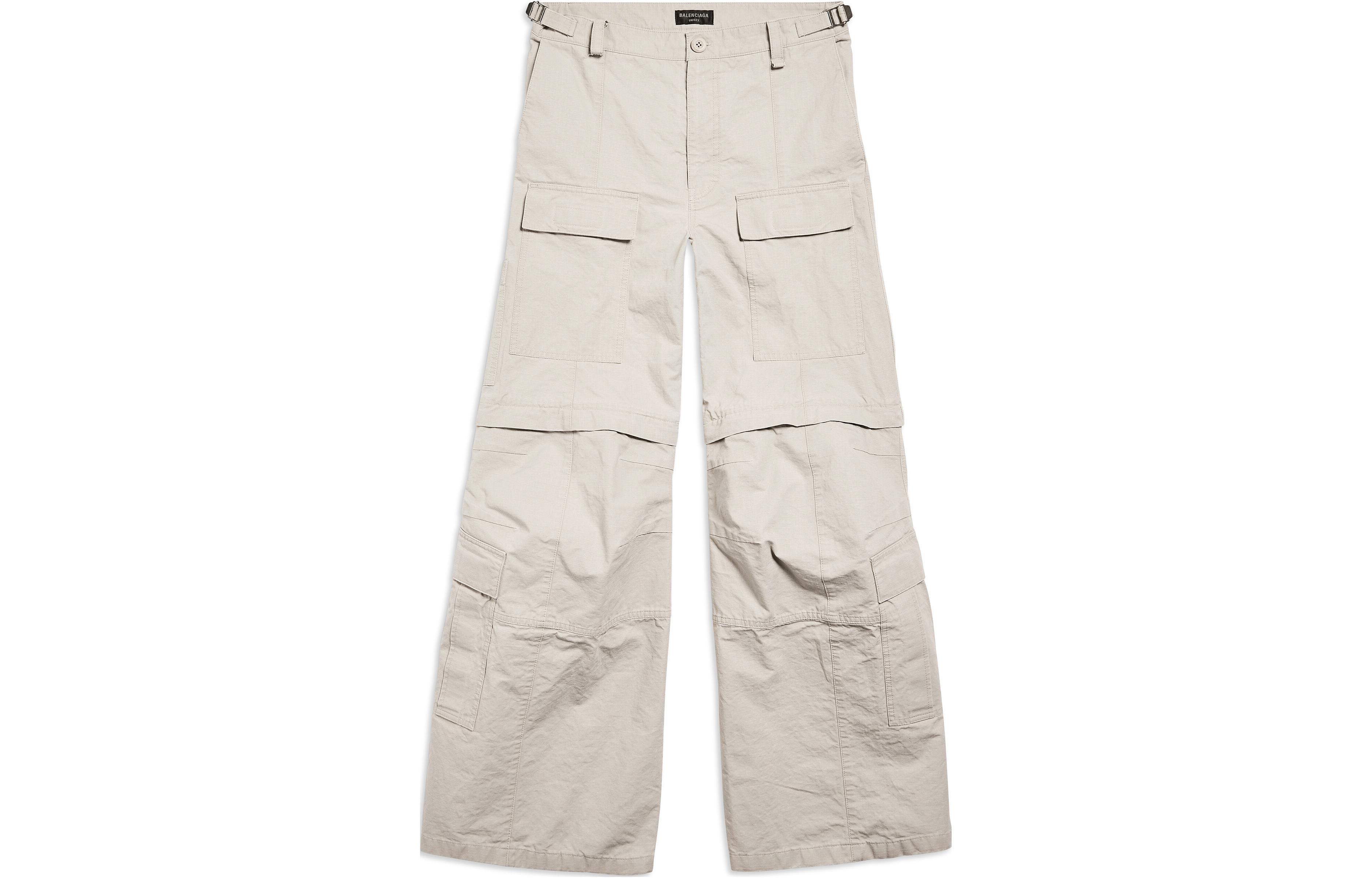 Cheap Balenciaga FW23 素色中腰寬鬆喇叭休閒工裝褲 男女款. 768810TKP279509