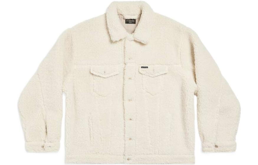 Balenciaga FW23 Unisex Oversized Single-Breasted Pocket Jacket Off-White 23929167