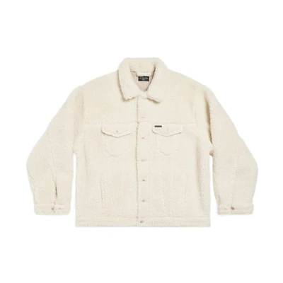 Balenciaga FW23 Unisex Oversized Single-Breasted Pocket Jacket Off-White 23929167