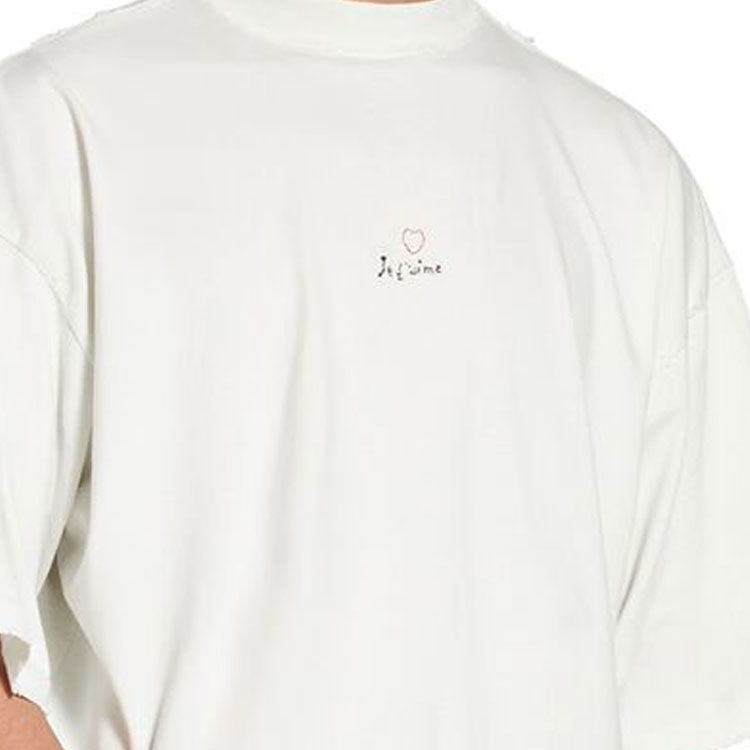 Balenciaga FW23 Unisex Relaxed Fit White Logo Embroidered T-Shirt. 744439TOVM79079 圖 8