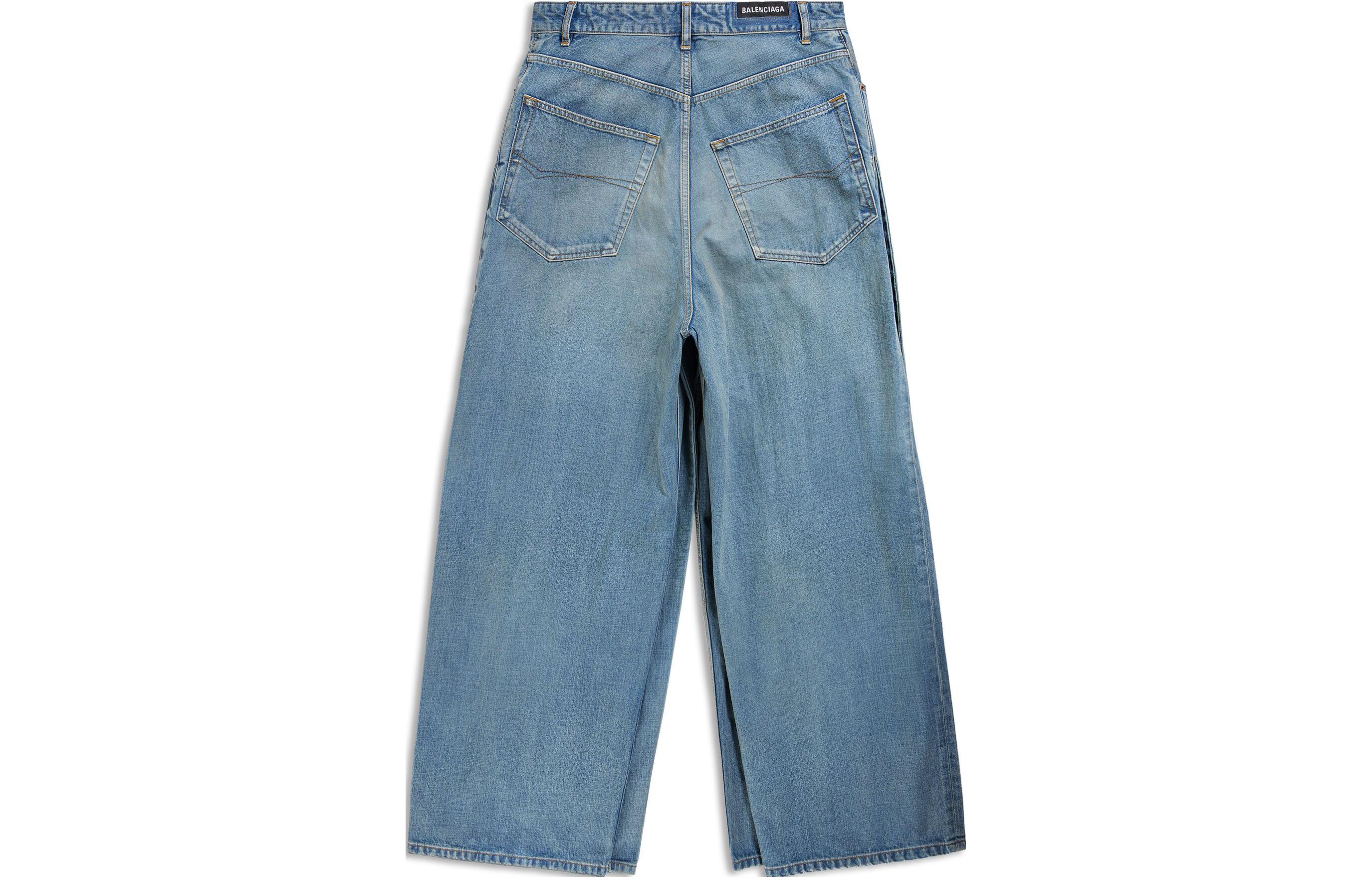 Lookbook 巴黎世家 FW23 男友风宽松直筒牛仔裤 蓝色. 767979TPW534868