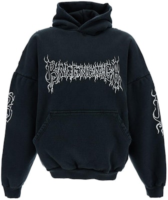 발렌시아가 FW23 웨이브 로고 오버사이즈 후디 유니섹스 블랙. 761458TPVN81070 Buy 발렌시아가 FW23 웨이브 로고 오버사이즈 후디 유니섹스 블랙. 761458TPVN81070