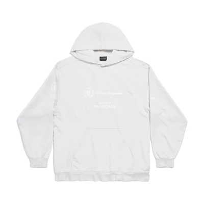 Balenciaga FW23 White Letter Print Casual Sweatshirt 600583TOVV59060