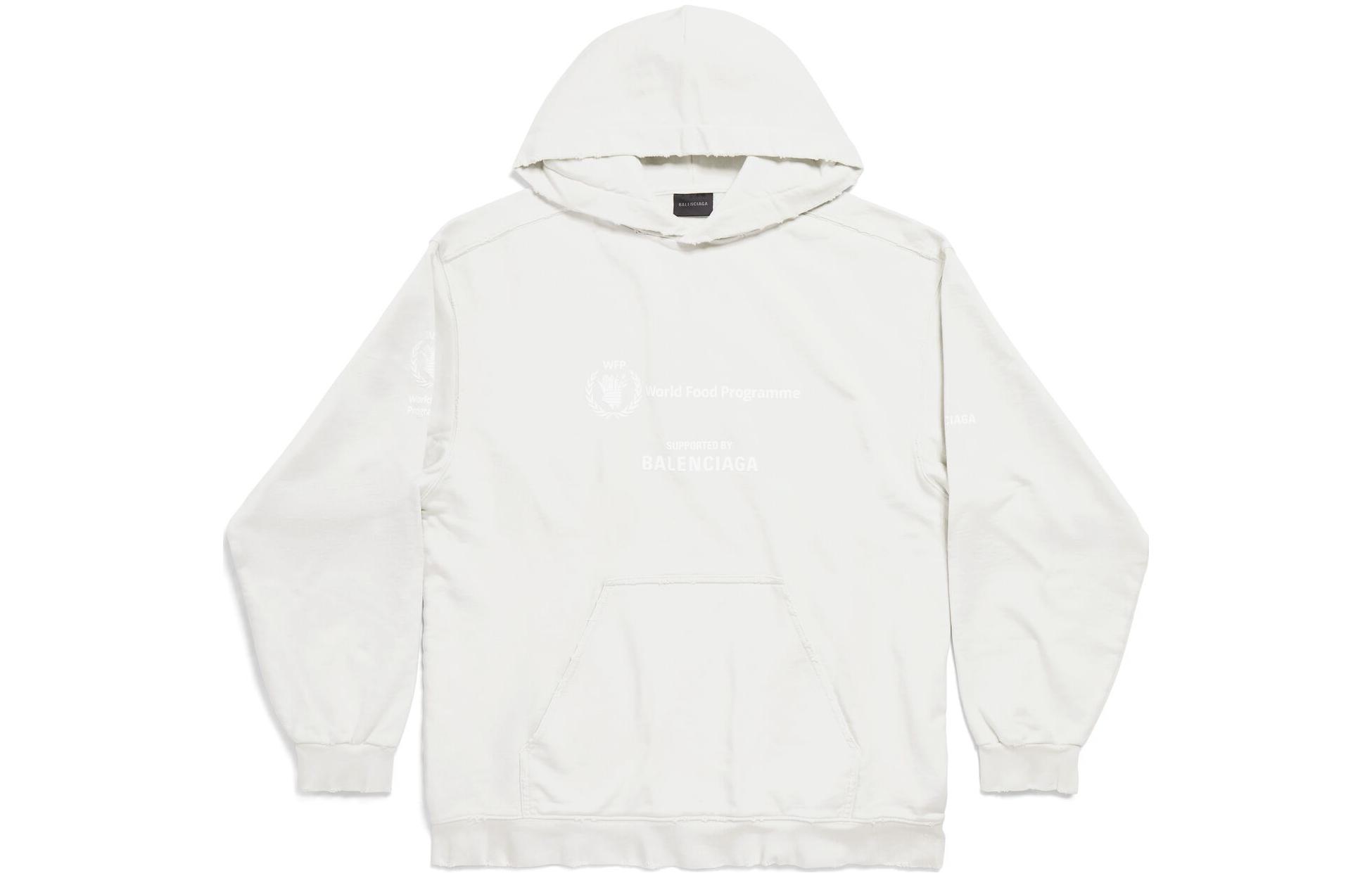 Order Balenciaga FW23 白色字母印花休閒長袖上衣 600583TOVV59060