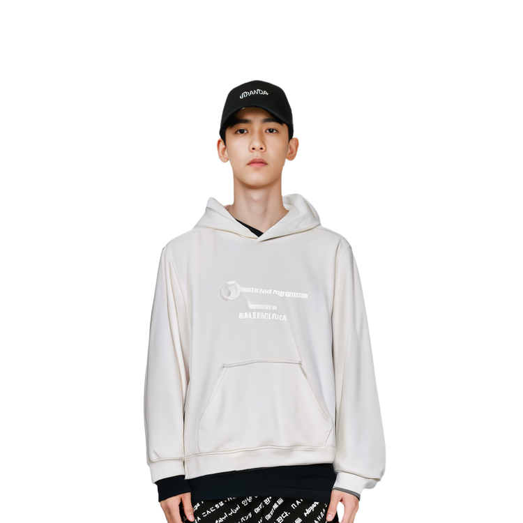 Shop Balenciaga FW23 白色字母印花休閒長袖上衣 600583TOVV59060