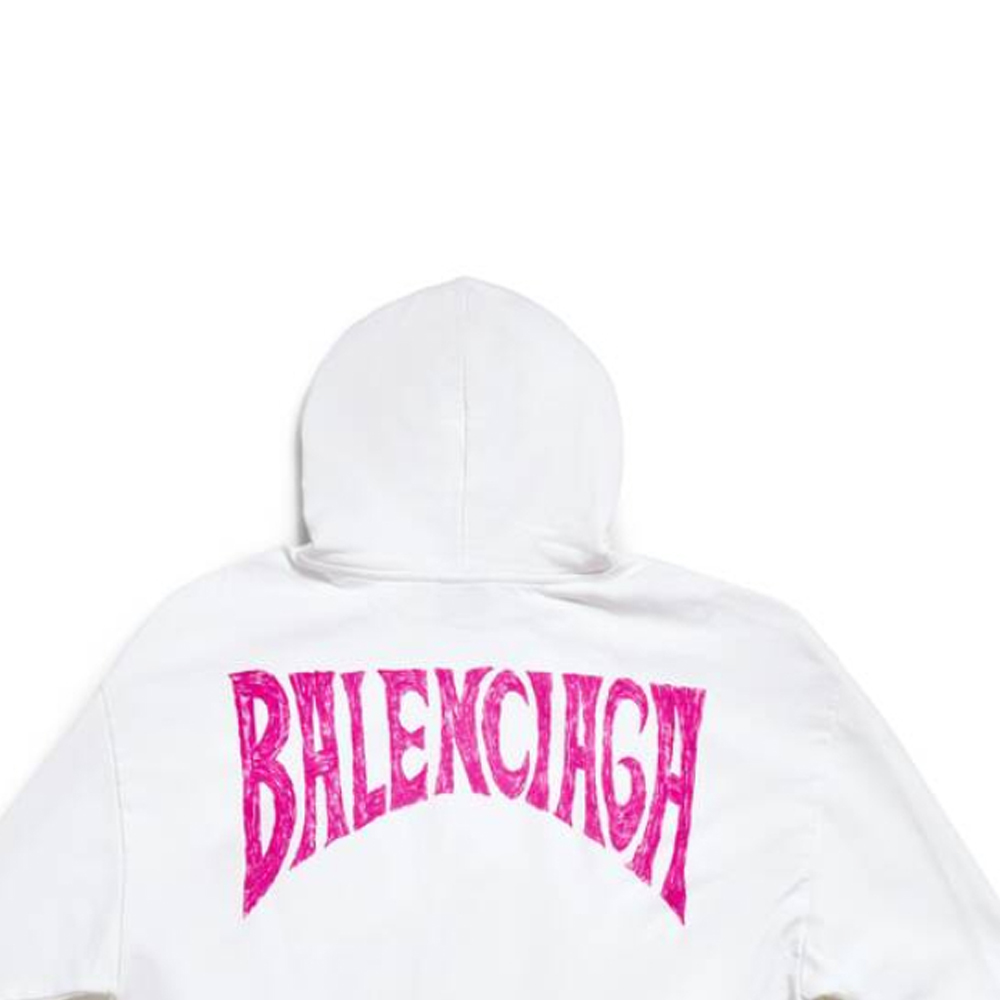 Sizing Sudadera Balenciaga FW23 Blanca con Letras Estampadas Unisex Ajuste Regular. 767877TPVU59601