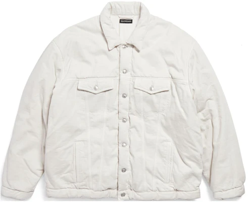 巴黎世家 FW23 白色宽松版单排扣夹克 681689TNW039020 Buy 巴黎世家 FW23 白色宽松版单排扣夹克 681689TNW039020