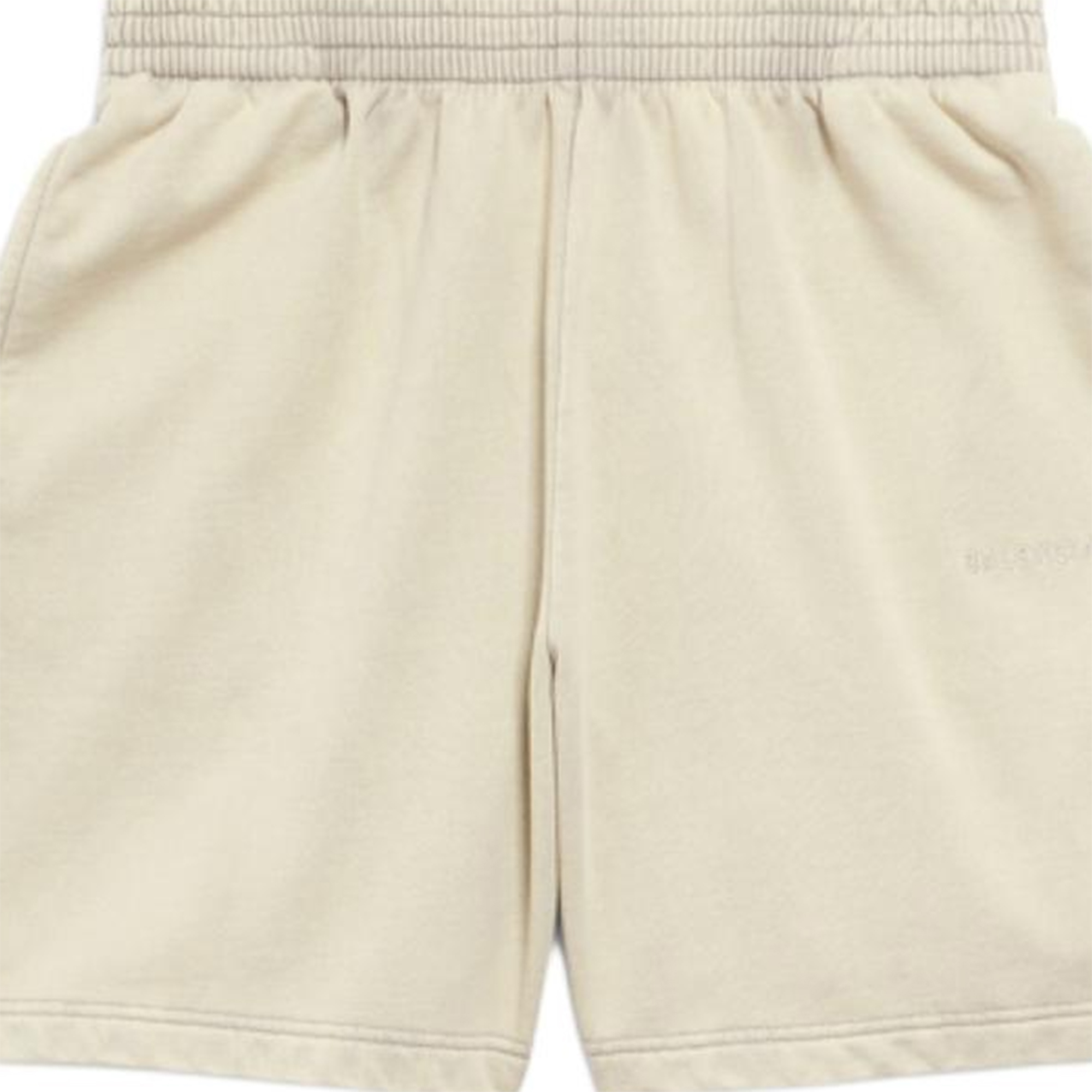 Shop Balenciaga FW24 Pantalones Cortos Beige Elásticos Rectos Casuales. 676137TRVJ39755