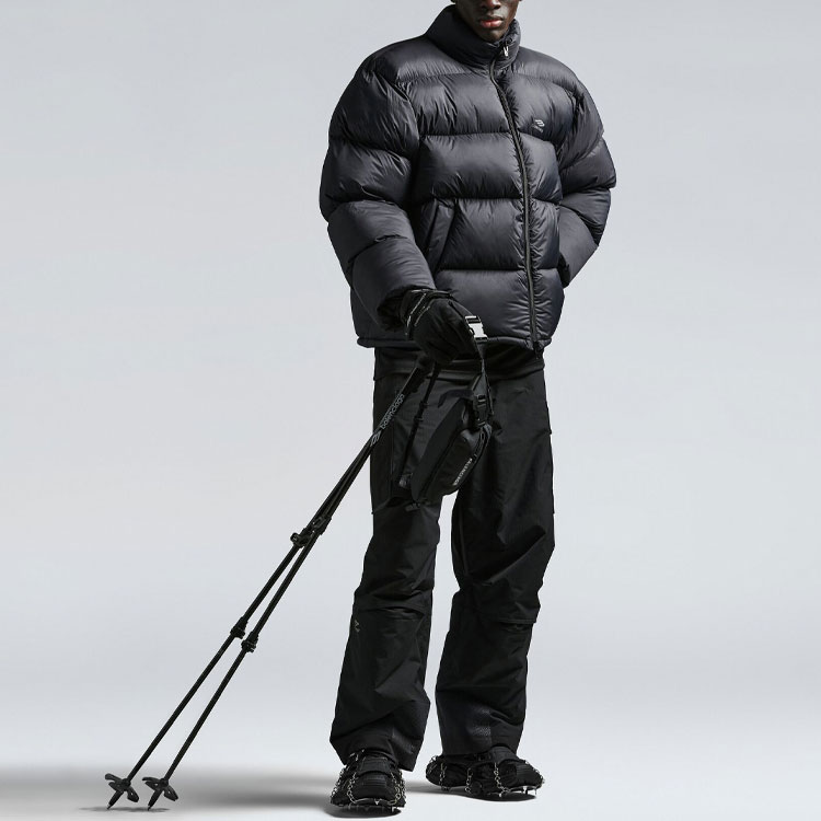 Shop Balenciaga FW24  Black Loose Fit Skiwear Long Sleeve Jacket. 773986TPO391000