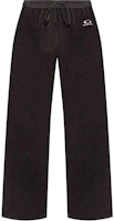 Balenciaga FW24 Black Wide-Leg Knit Joggers with Embroidered Logo. 808266TRVF3 Balenciaga FW24 Black Wide-Leg Knit Joggers with Embroidered Logo. 808266TRVF3