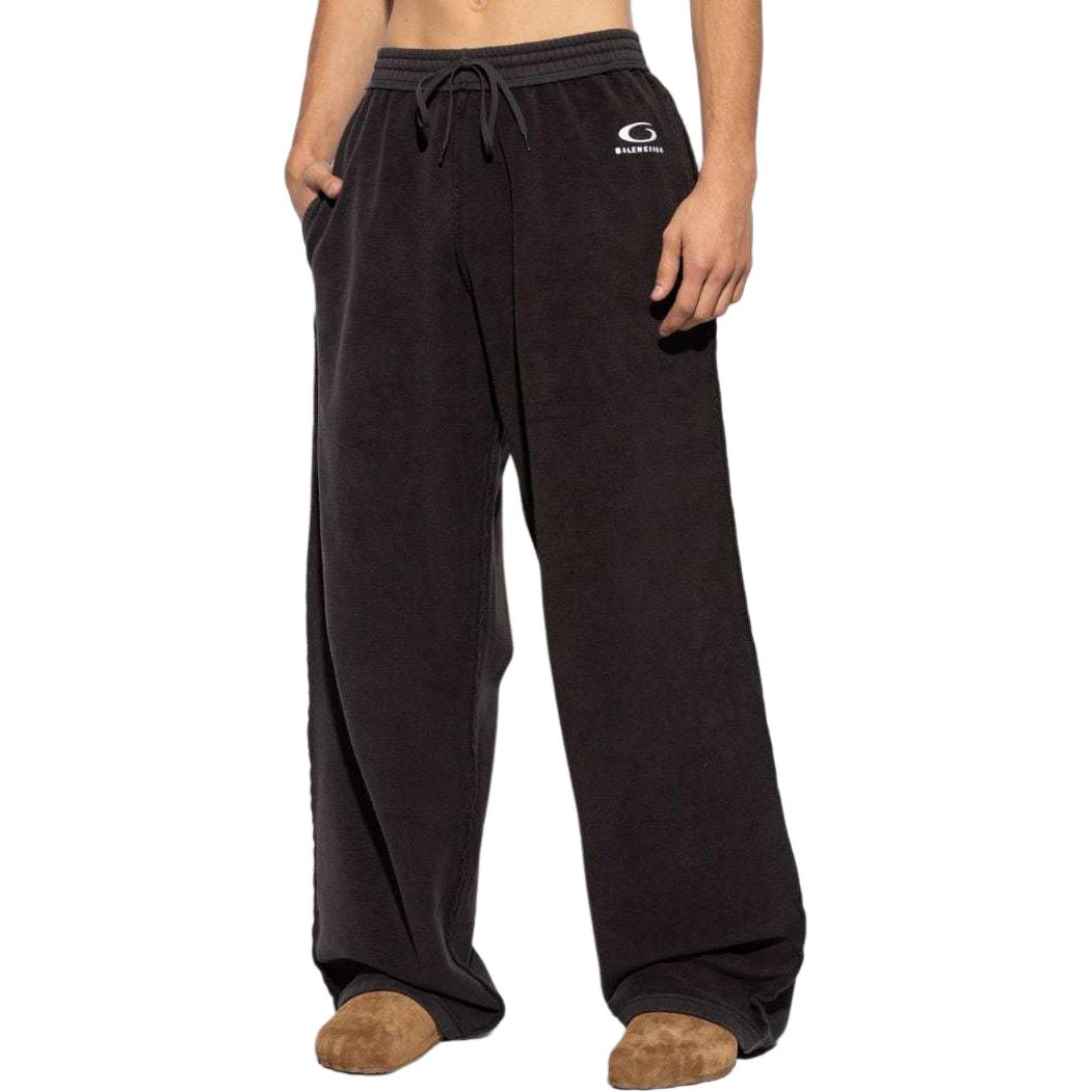 Purchase Balenciaga FW24 黑色寬管針織運動褲 刺繡Logo 超火熱搜尋款式 808266TRVF3