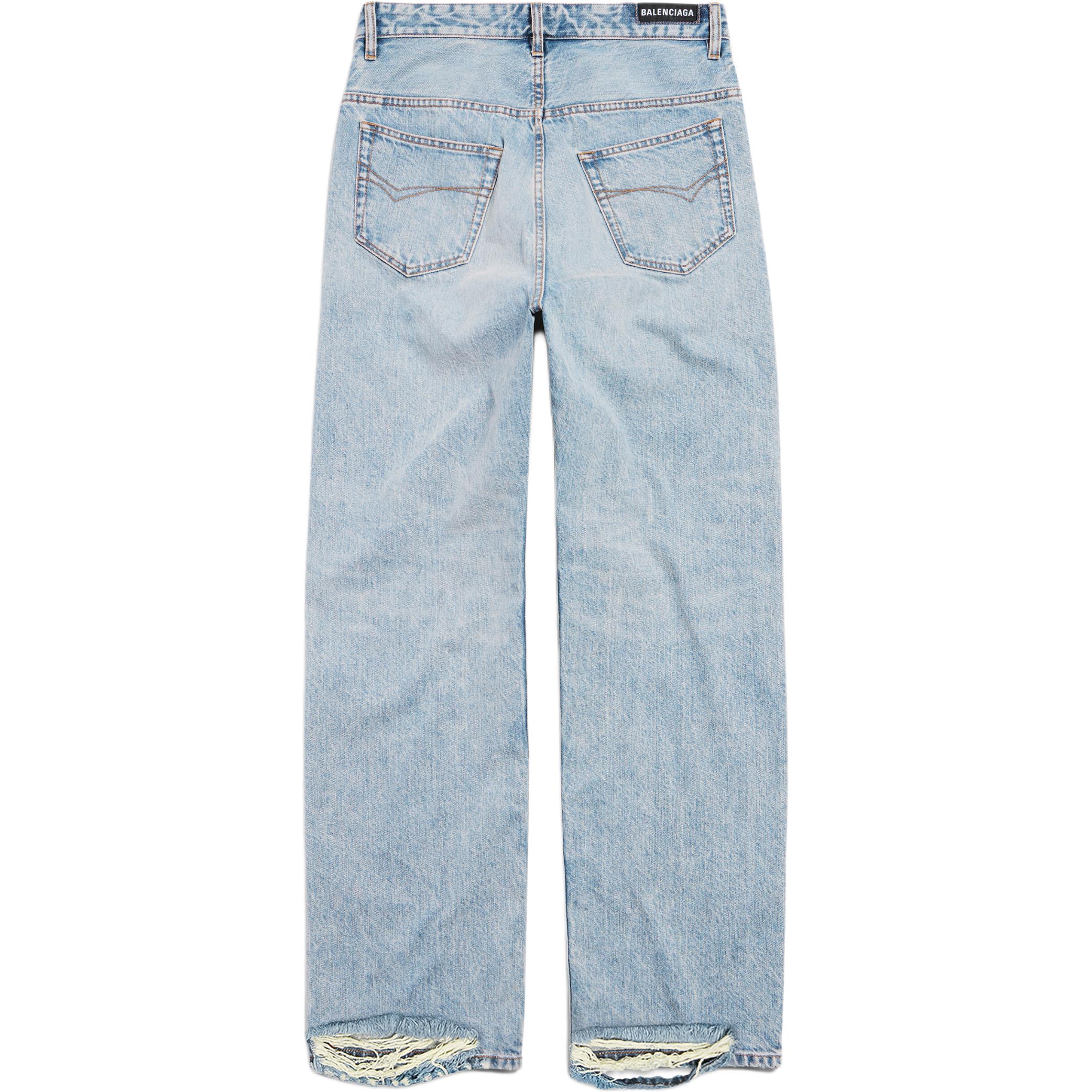 Lookbook 巴黎世家 FW24 蓝色常规版牛仔裤 配拉链口袋极简设计 810786TRW556185