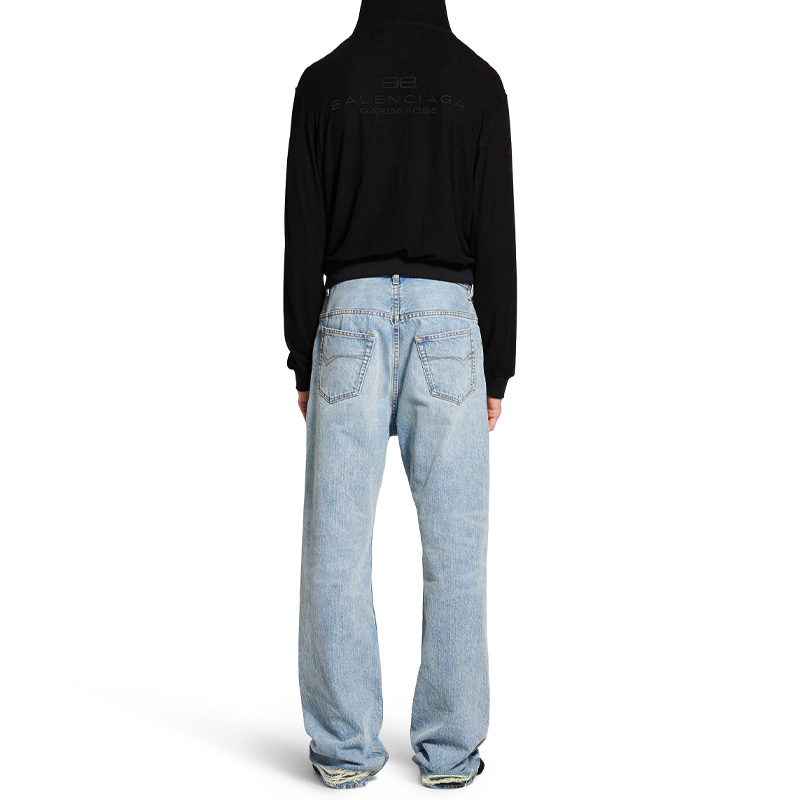 Purchase 巴黎世家 FW24 蓝色常规版牛仔裤 配拉链口袋极简设计 810786TRW556185