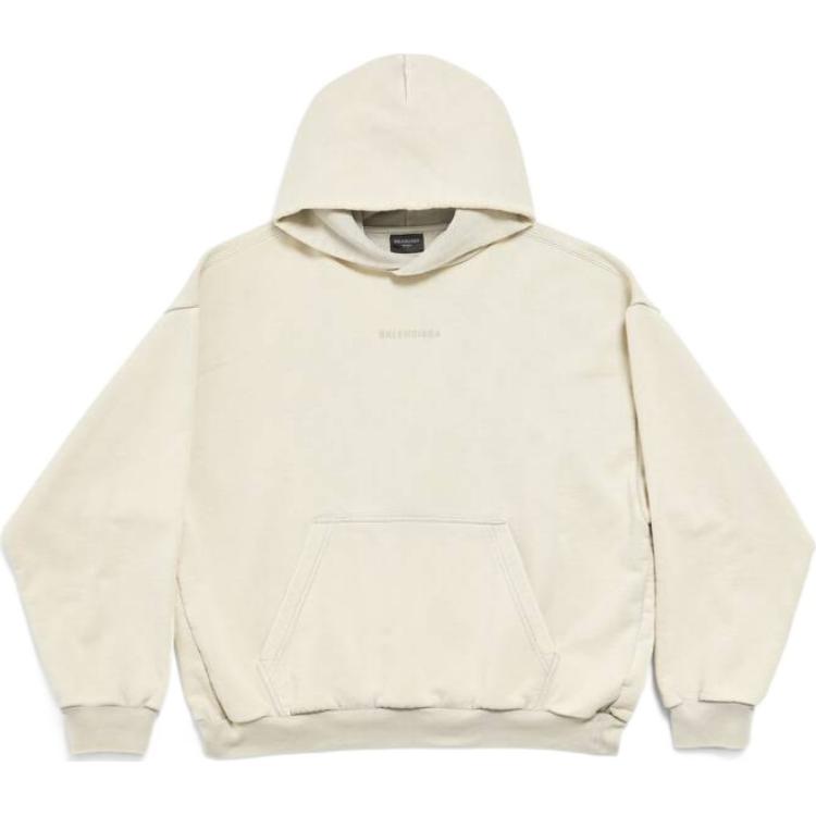 Order Balenciaga FW24  Logo Hoodie Light Grey Regular Fit. 767877TRVJ39755